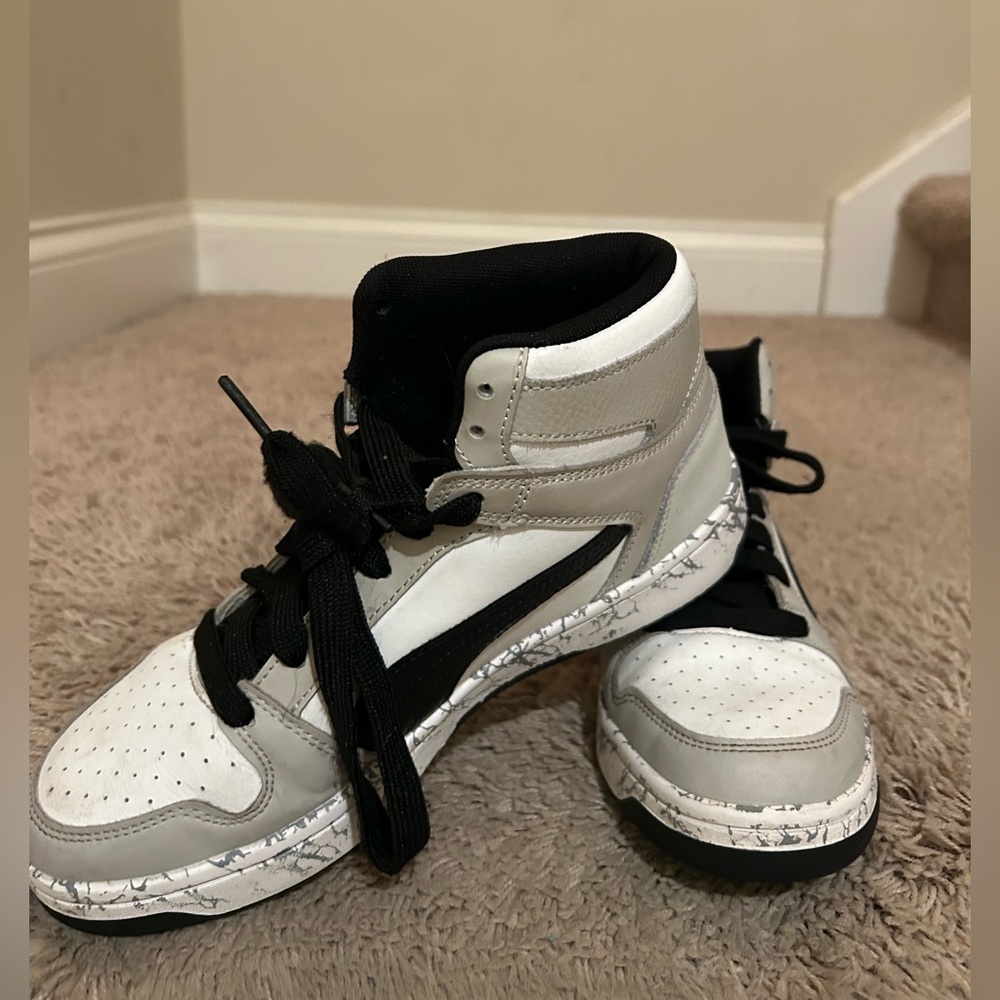 Puma Kids High-Top Sneakers - Black and White